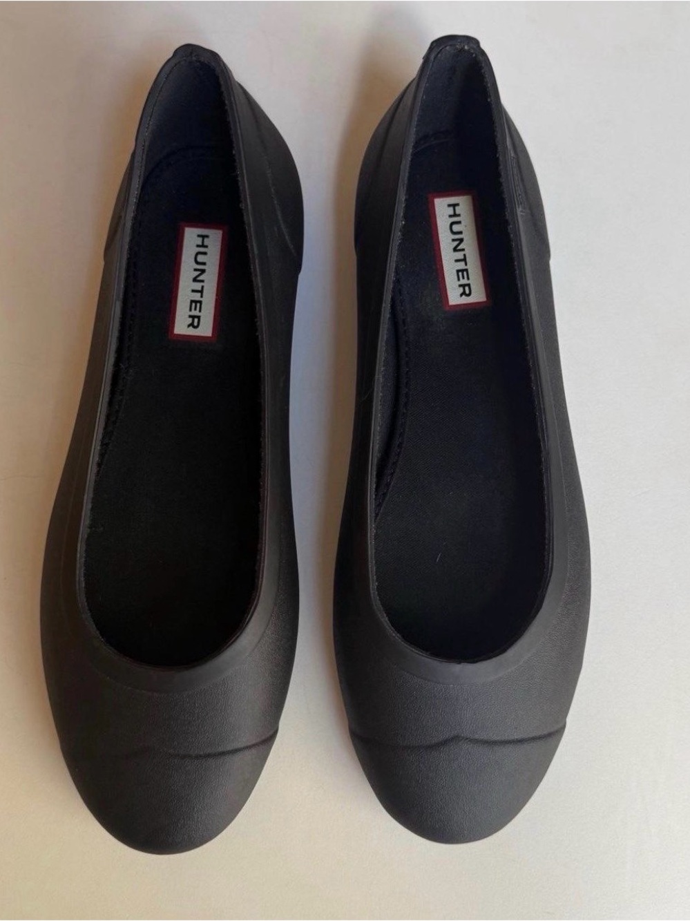 Hunter Black Waterproof Flats